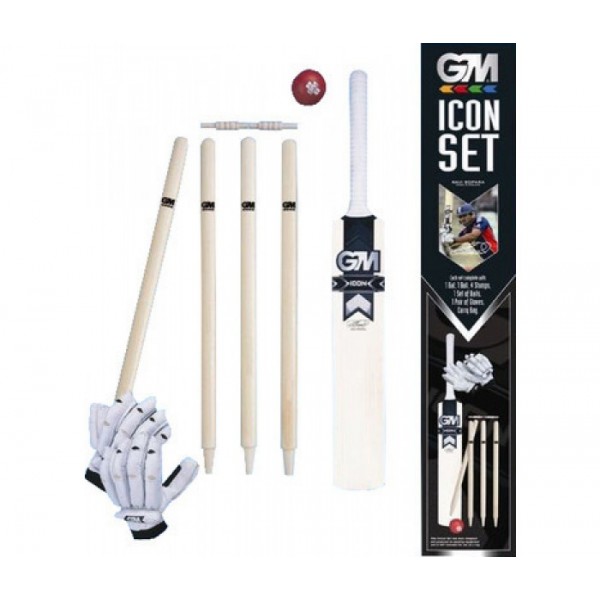 GM Icon Cricket Set (With Gloves)